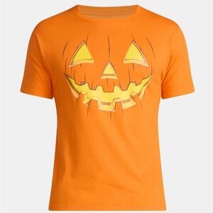 NEW- MENS Halloween Pumpkin Face T-Shirt